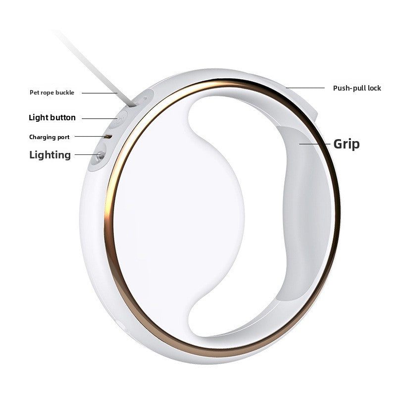 Automatic Retractable Dog Leash with LED Light