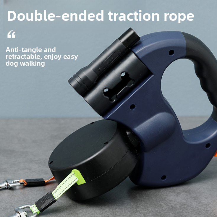 Automatic Retractable Dual Dog Leash for Small Medium Breeds