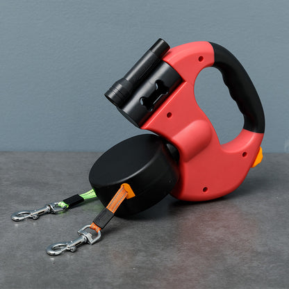 Automatic Retractable Dual Dog Leash for Small Medium Breeds