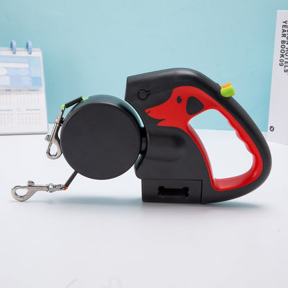 Automatic Retractable Dual Dog Walking Leash