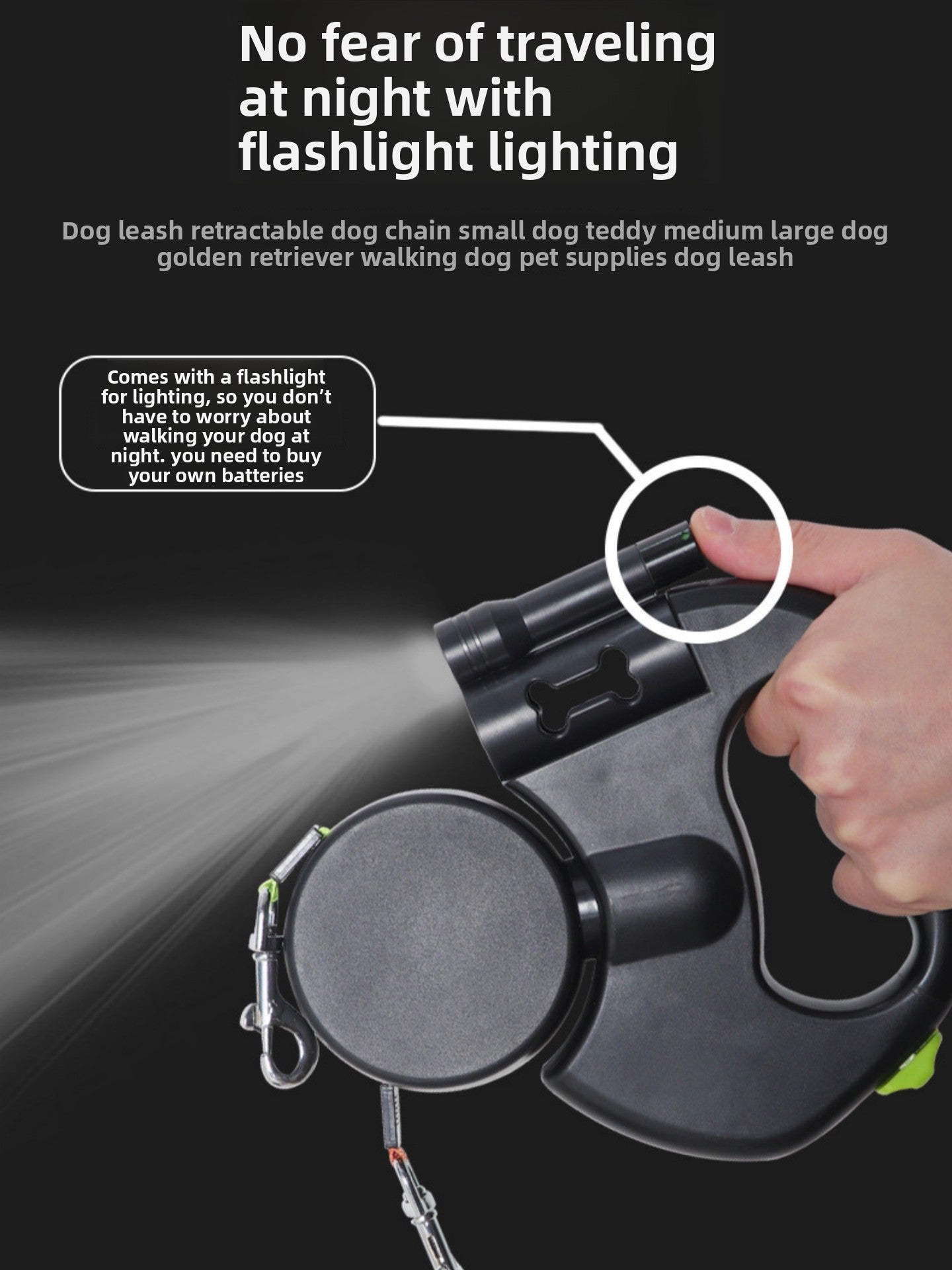 Automatic Retractable Dual Dog Walking Leash