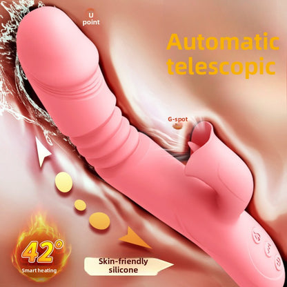 Automatic Retractable Female Tongue Massage Vibrator