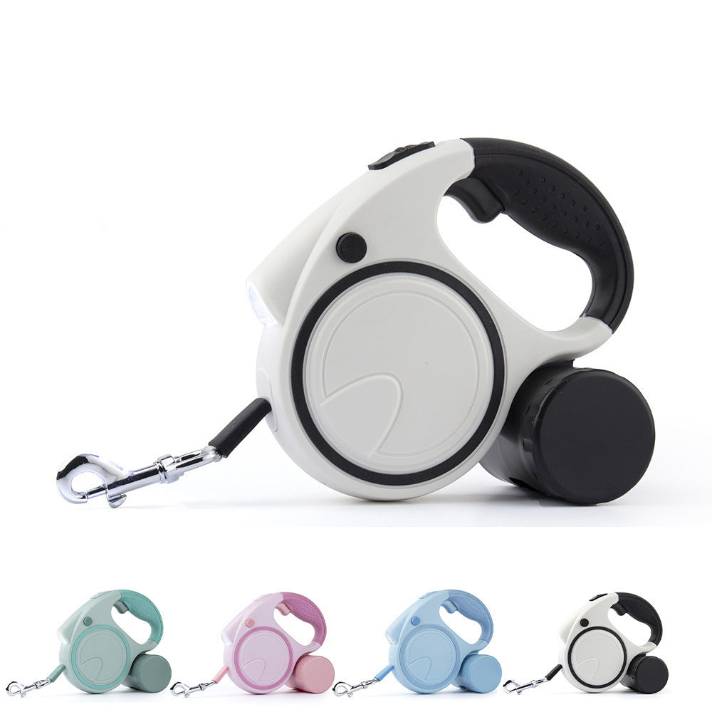 Automatic retractable LED dog leash
