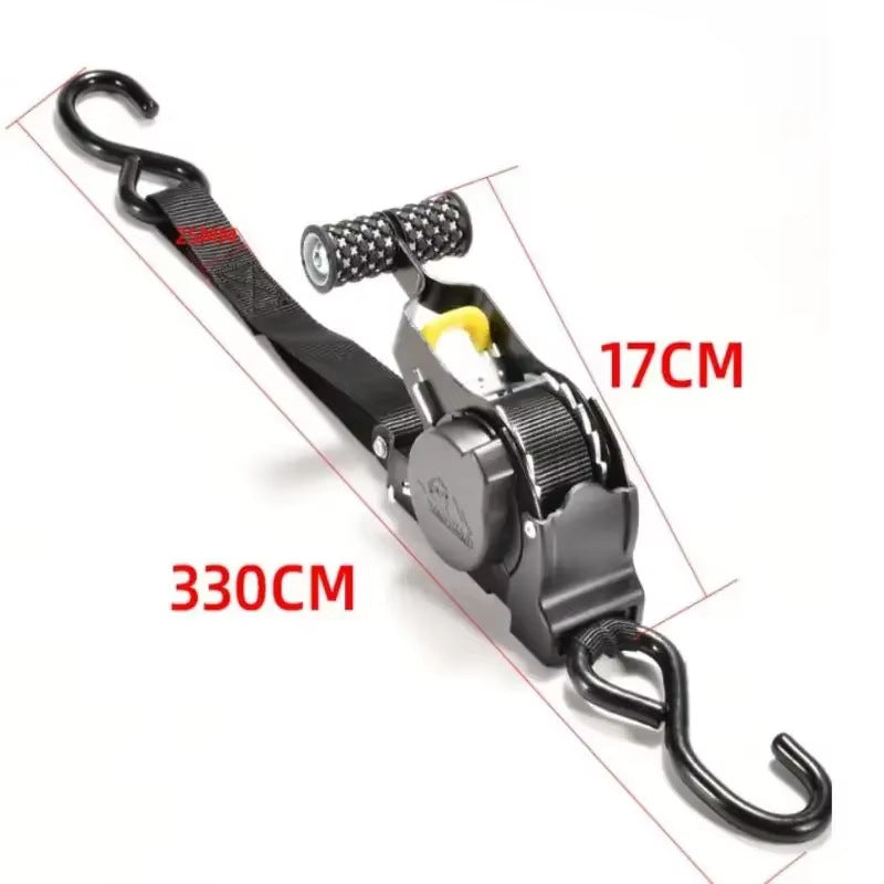 Automatic retraction tensioner strap