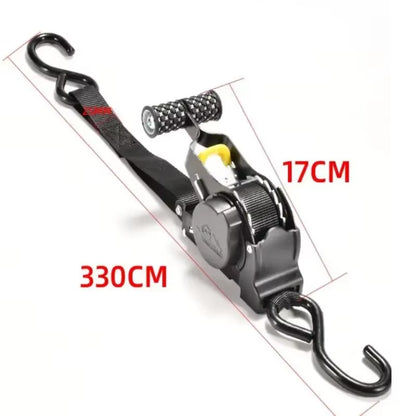 Automatic retraction tensioner strap