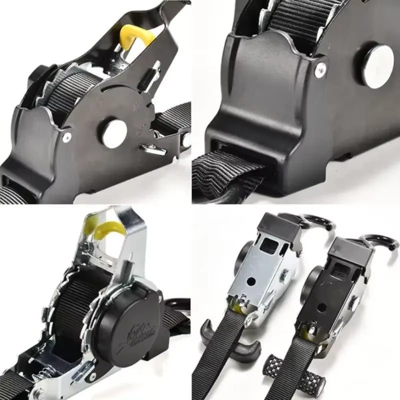 Automatic retraction tensioner strap