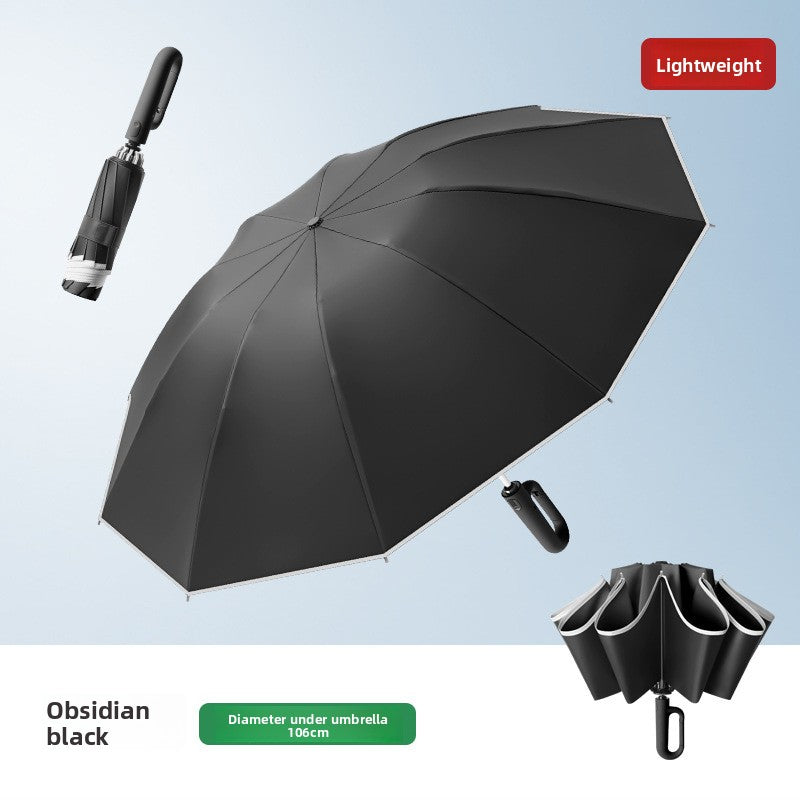 Automatic Ring Lock Folding Umbrella