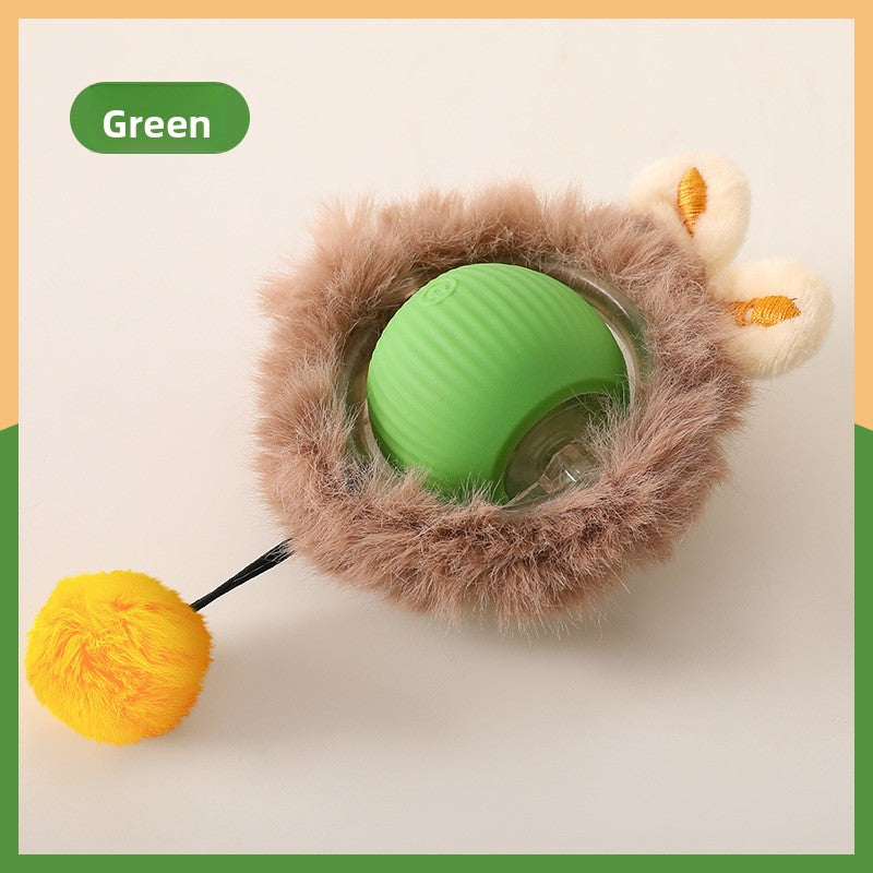 Automatic Rolling Cat Toy Ball with Rope