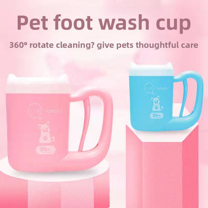 Automatic rotating foot cleaning cup