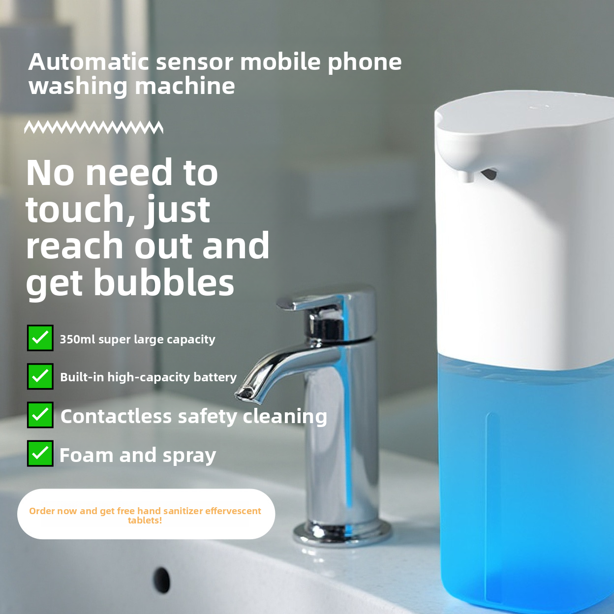 Automatic Sensor Soap Dispenser Foam Hand Wash Machine