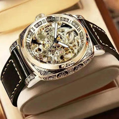 Black Strap Silver Buckle