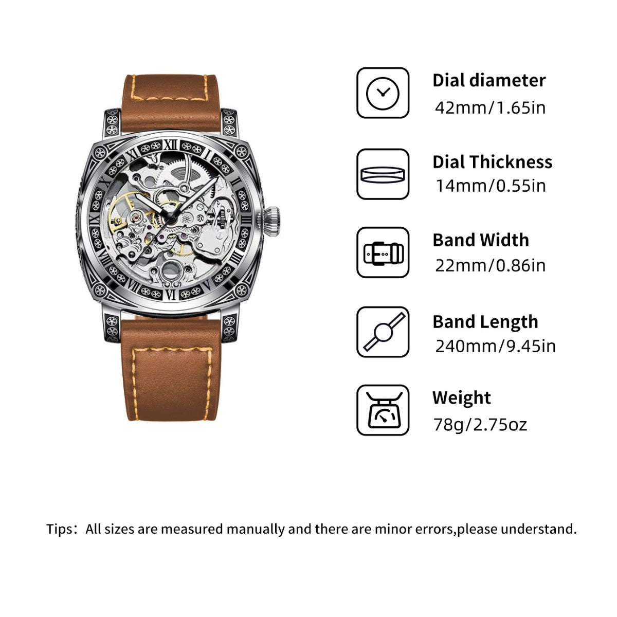 Automatic Skeleton Mechanical Watch