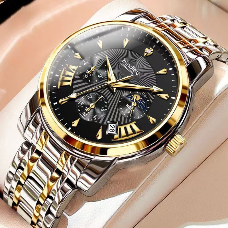Automatic Skeleton Quartz Watch with Calendar