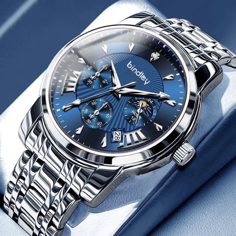 Automatic Skeleton Quartz Watch with Calendar