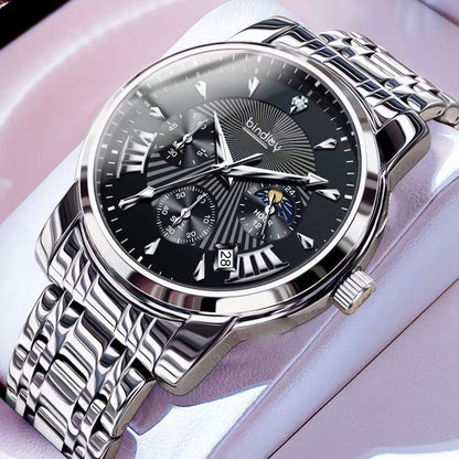 Automatic Skeleton Quartz Watch with Calendar