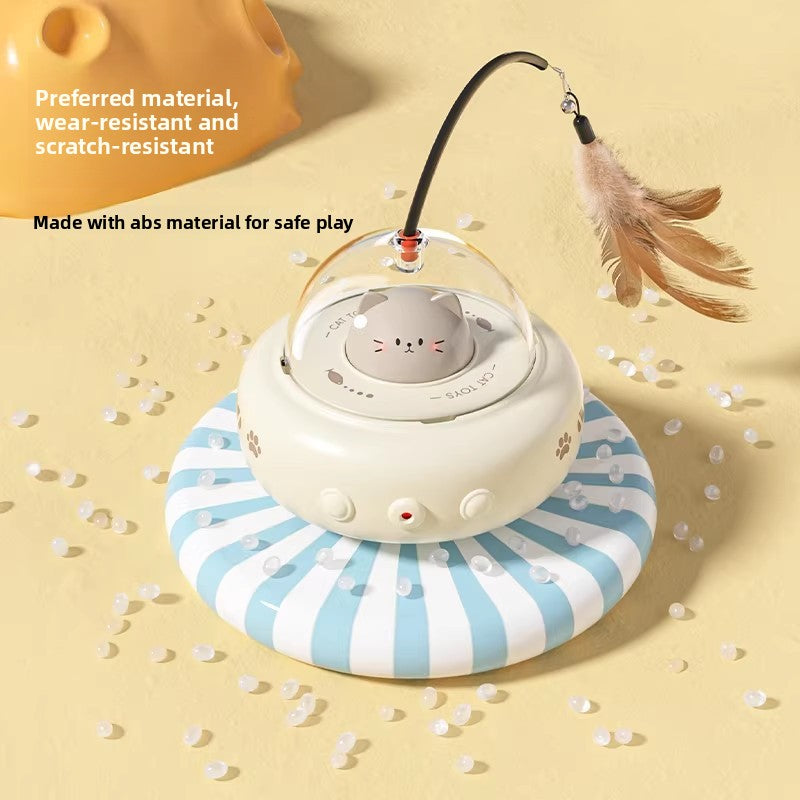 Automatic Smart Electric Cat Toy with Laser and Feather