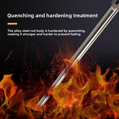 Automatic spring alloy steel hiking stick