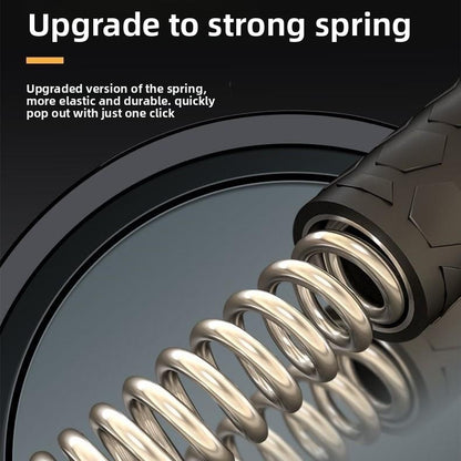 Automatic spring alloy steel hiking stick
