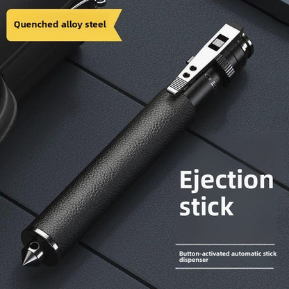 Automatic spring alloy steel hiking stick