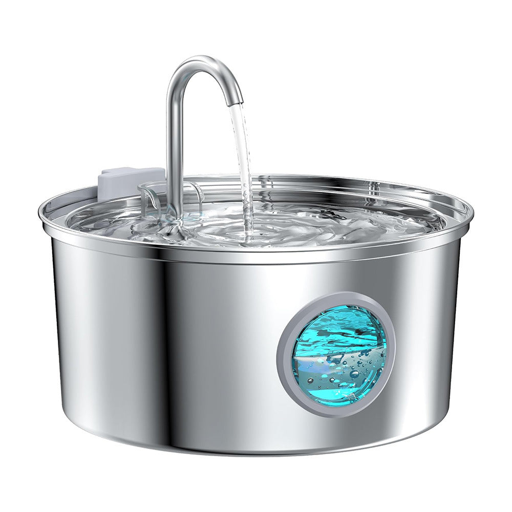 Automatic Stainless Steel Pet Water Dispenser with USB Pump