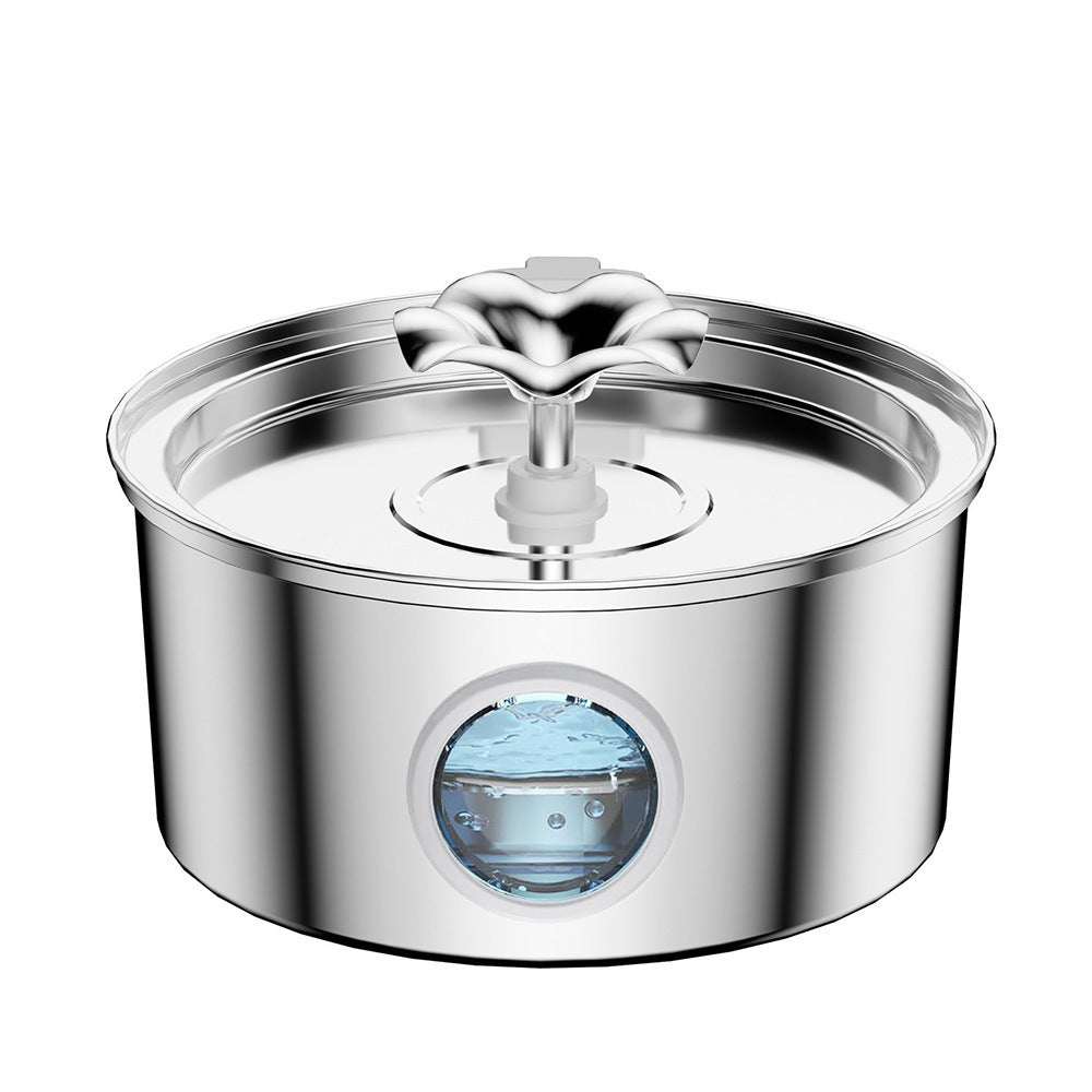 Automatic Stainless Steel Pet Water Dispenser with USB Pump