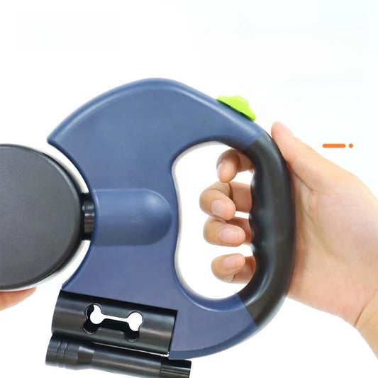 Automatic telescopic traction rope