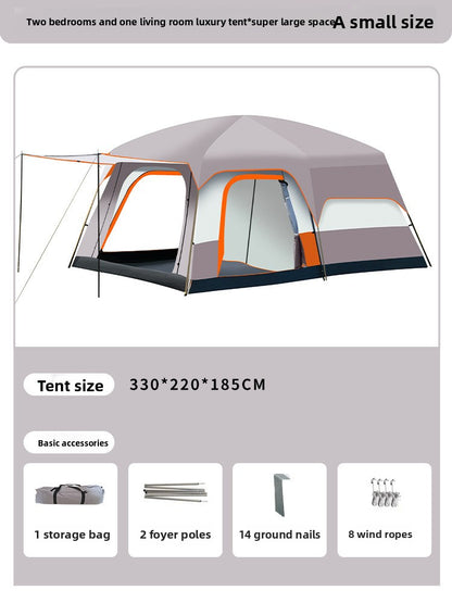 Automatic Two Room Camping Tent for Family Outdoor Use
