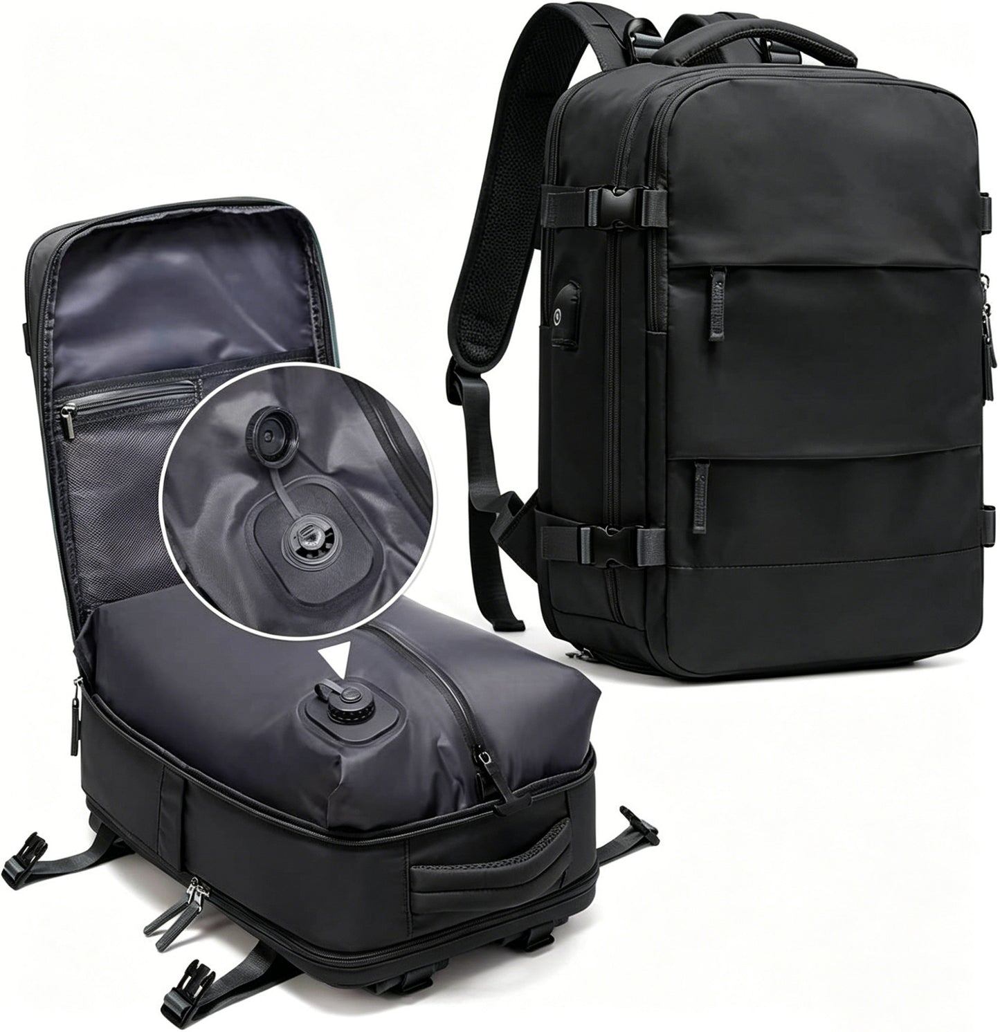 Automatic Vacuum Compression Multifunctional Travel Backpack