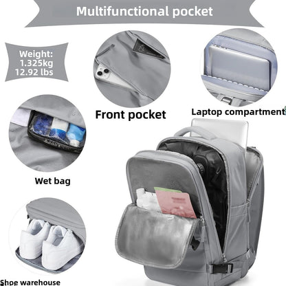 Automatic Vacuum Compression Multifunctional Travel Backpack