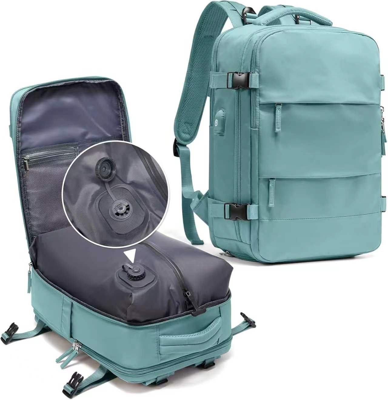Automatic Vacuum Compression Multifunctional Travel Backpack
