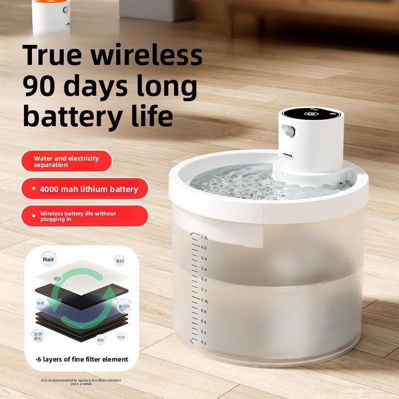 Automatic Wireless Pet Water Dispenser with Filtration System
