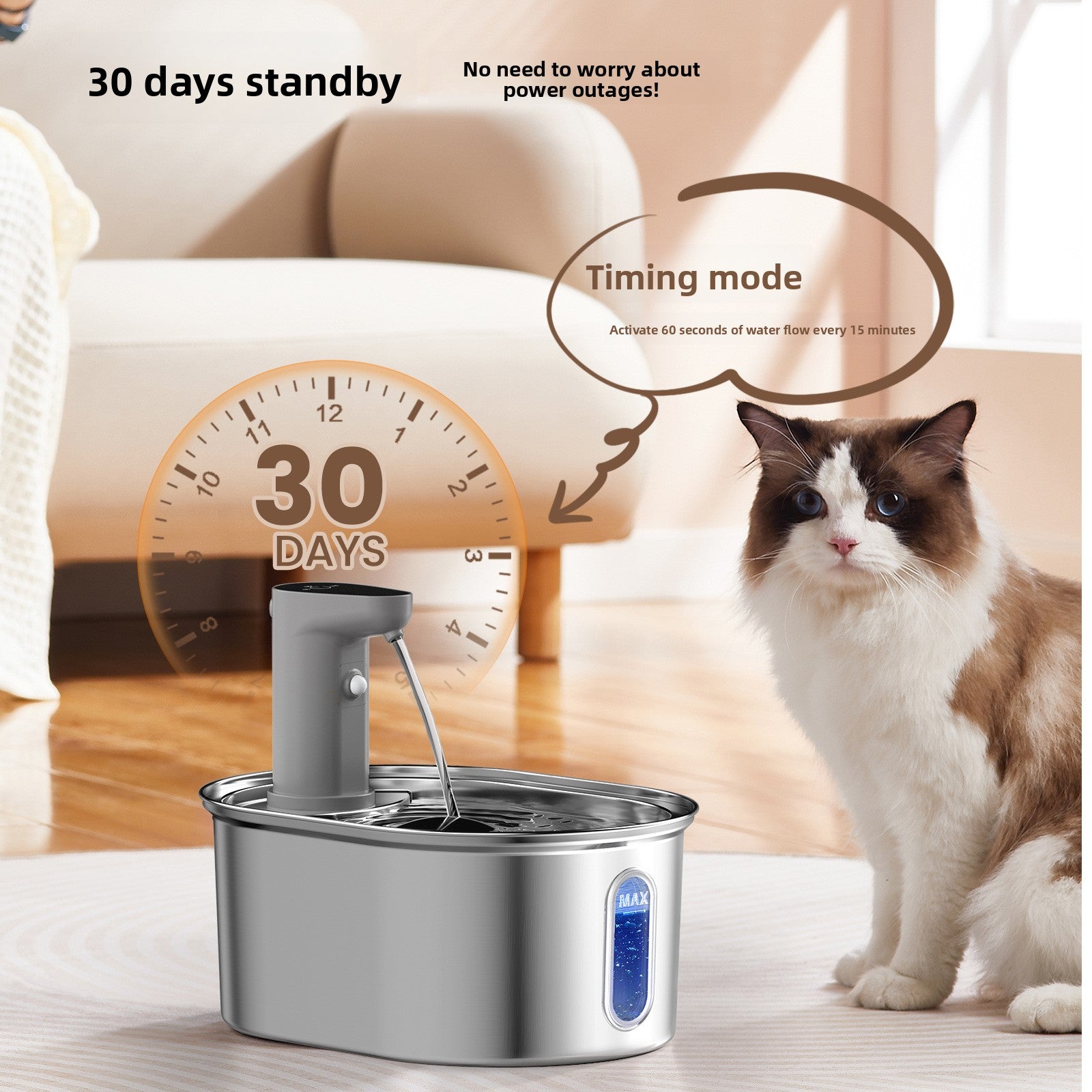 Automatic Wireless Pet Water Fountain