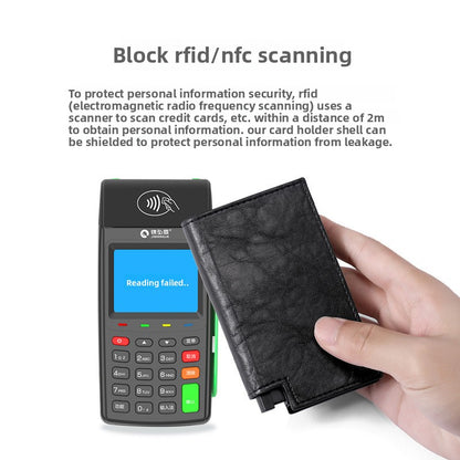 Automatically pop-up card holder