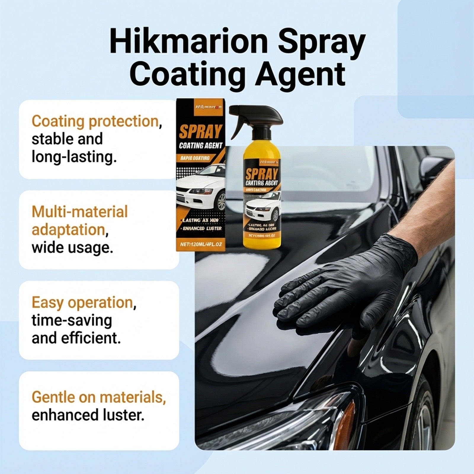 Automobile coating refurbishment cleaning spray
