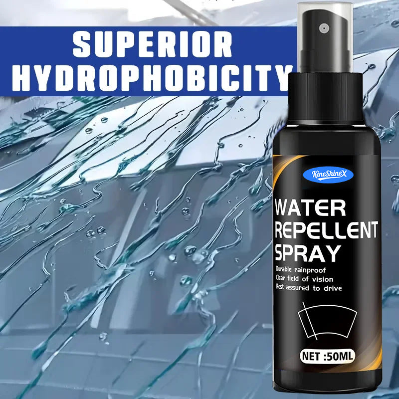 Automobile glass rainproof spray