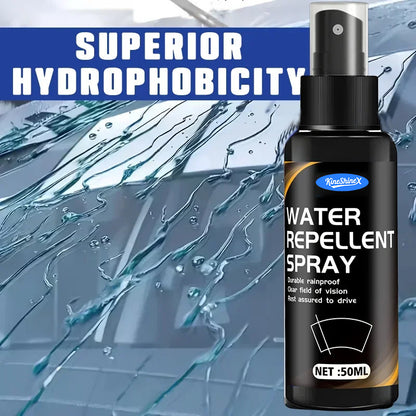 Automobile glass rainproof spray