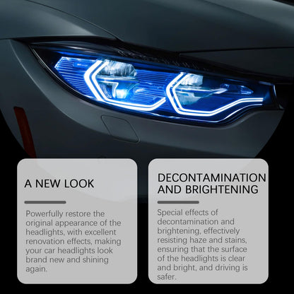 Automobile headlight refurbishment paste