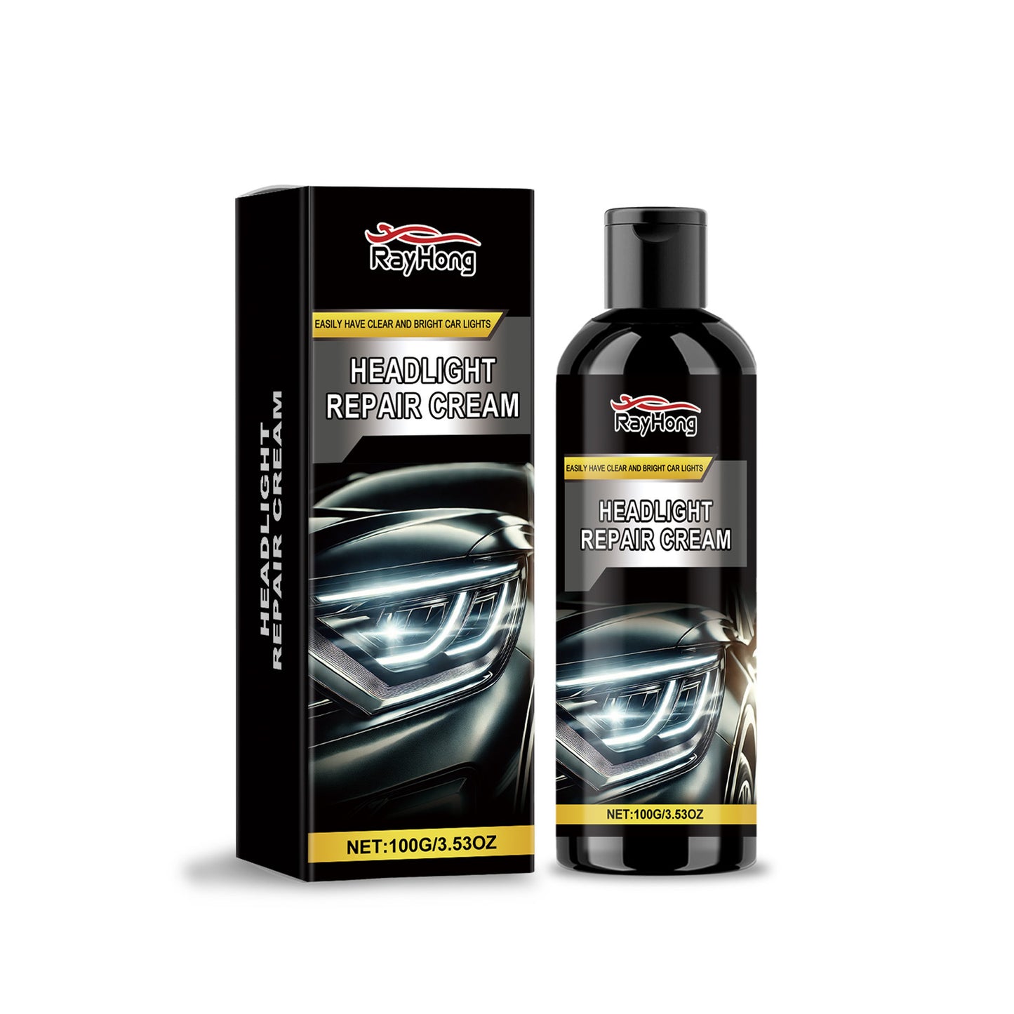 Automobile headlight refurbishment paste