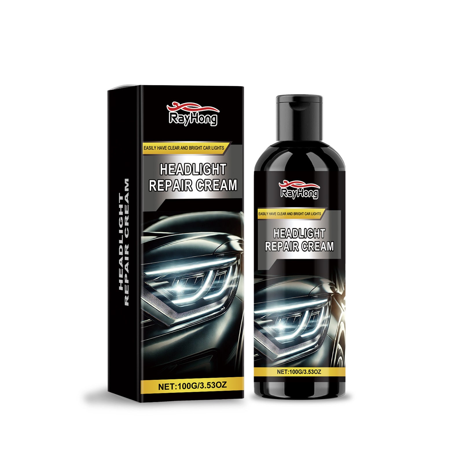 Automobile headlight refurbishment paste