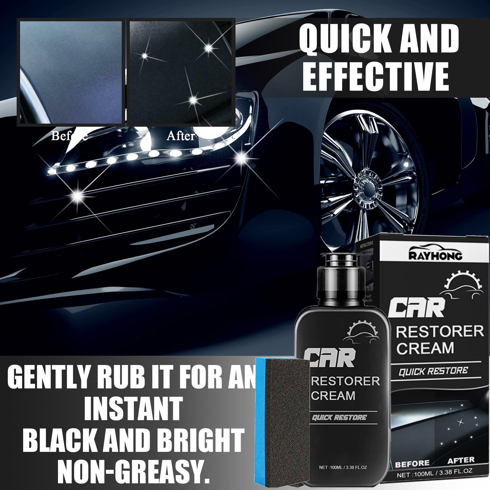Automobile interior refurbishing agent