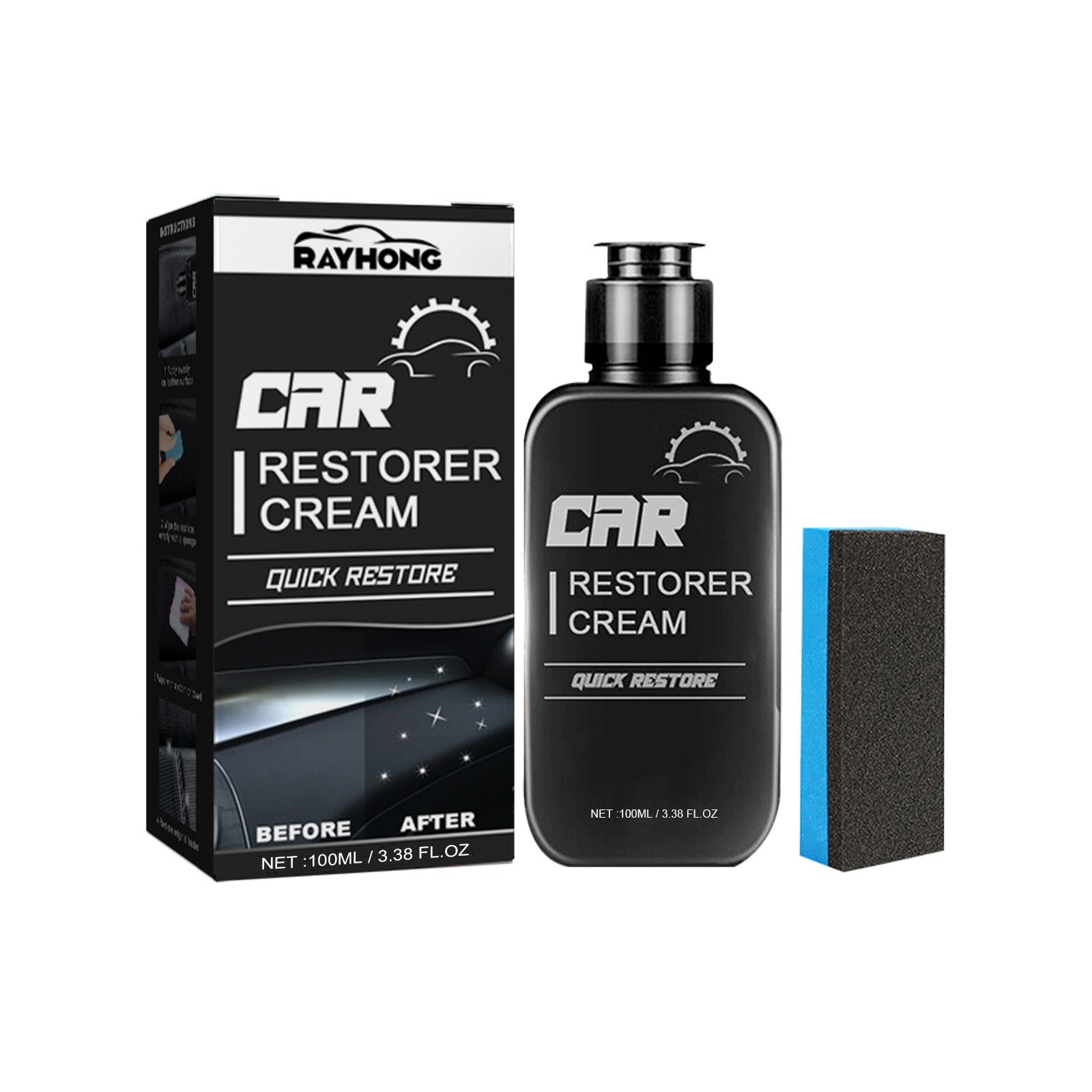 Automobile interior refurbishing agent
