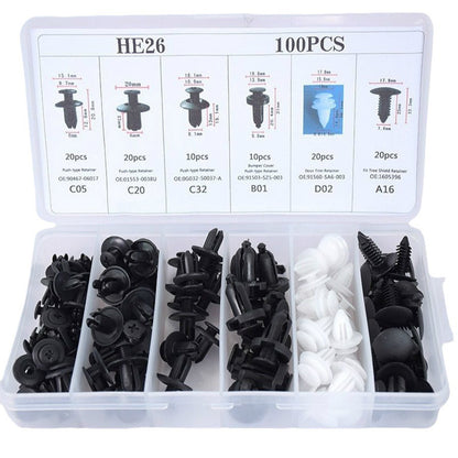 Automotive Plastic Fastener Clips with Pry Tools