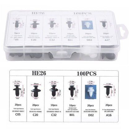 Automotive Plastic Fastener Clips with Pry Tools