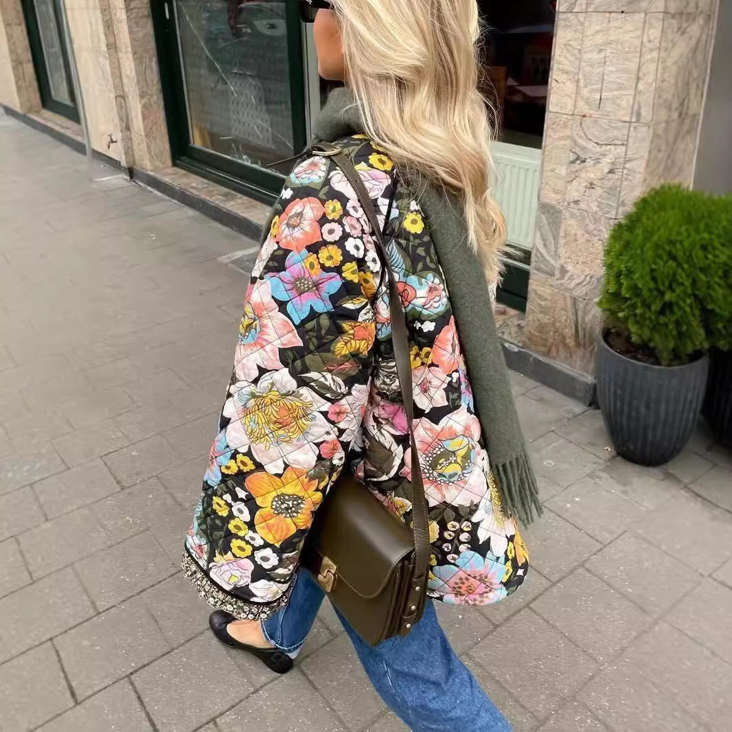 Autumn and Winter Printed Cotton-Padded Jacket