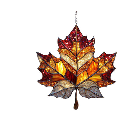 Autumn Maple Leaf Acrylic Wall Hanging Decor