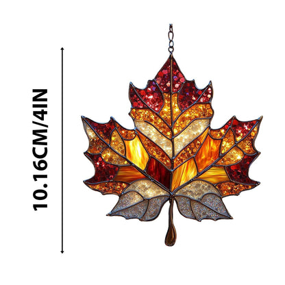 Autumn Maple Leaf Acrylic Wall Hanging Decor