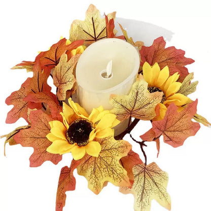 Autumn Maple Leaf Floral Wreath