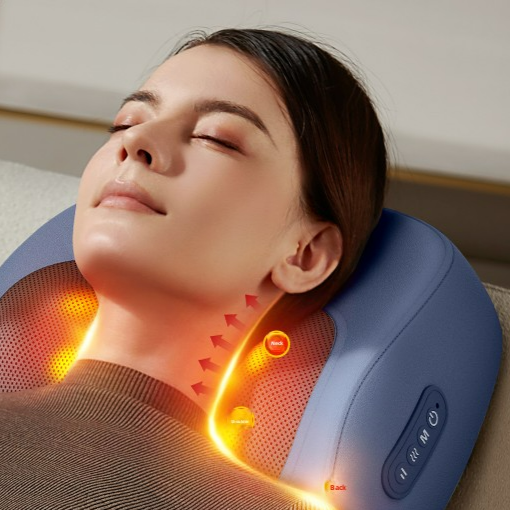 Aux Ergonomic Neck and Back Massager with Heat Therapy