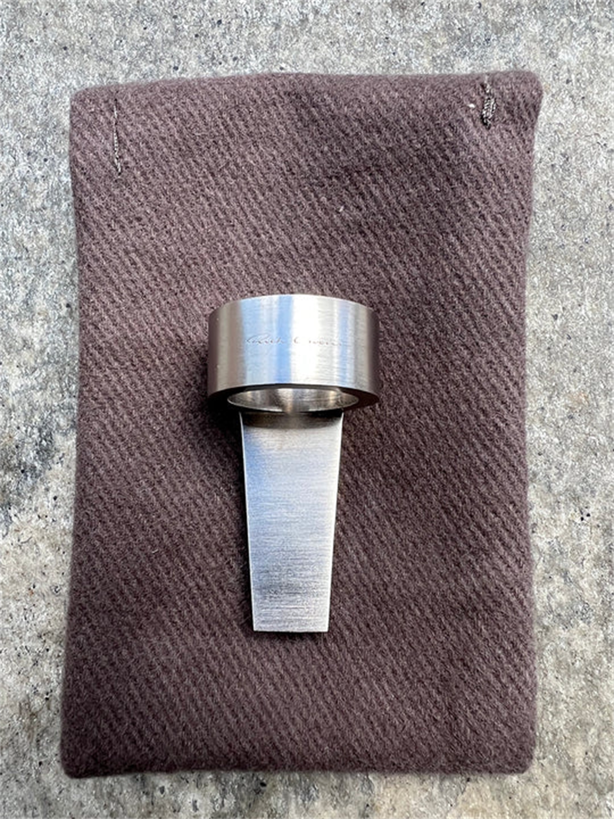 Avant-Garde Titanium Steel Punk Ring and Necklace