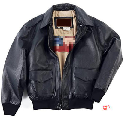 Aviation Style Faux Leather Jacket
